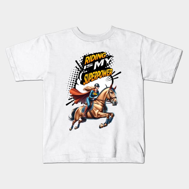 Horse Girl Kids T-Shirt by BeDazzleMe